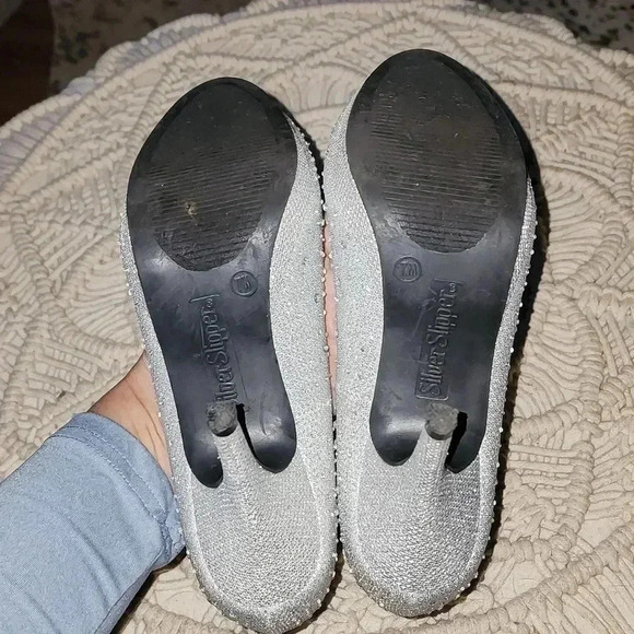 Silver Slipper Heels - Picture 5 of 5